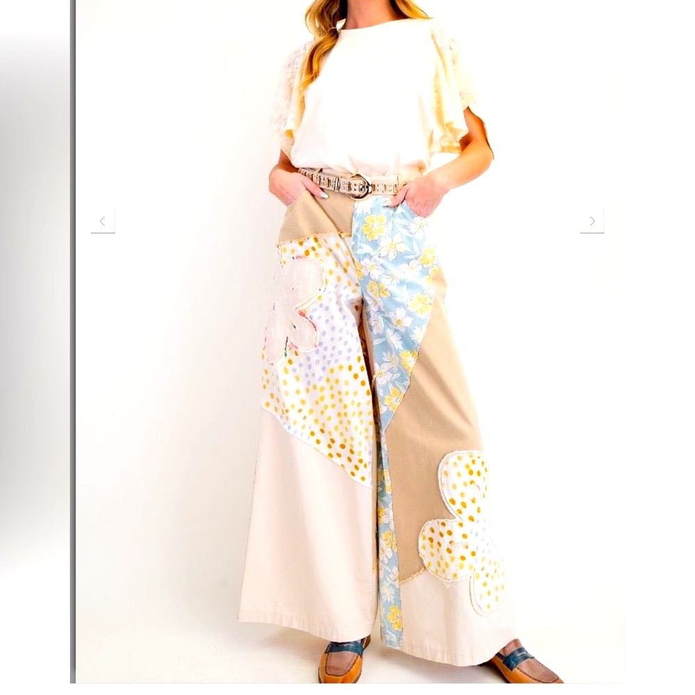 Easel Mixed Prints Pants - Picture 4 of 4